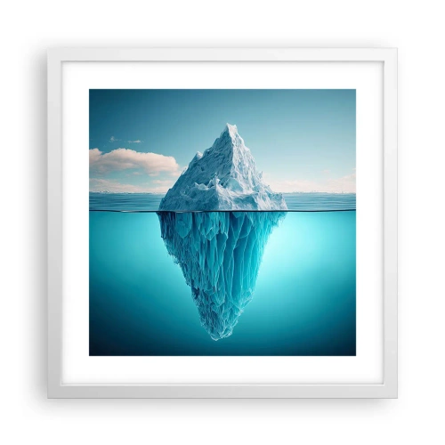 Affiche dans un cadre blanc - Poster - Reine de Glace - 40x40 cm