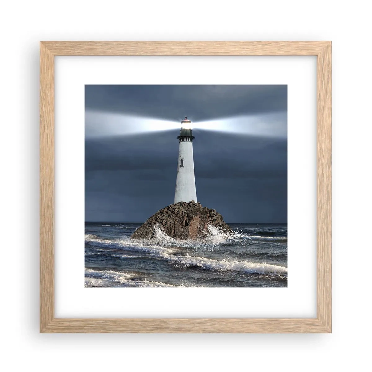 Affiche dans un chêne clair - Poster - I… i… ici ! - 30x30 cm