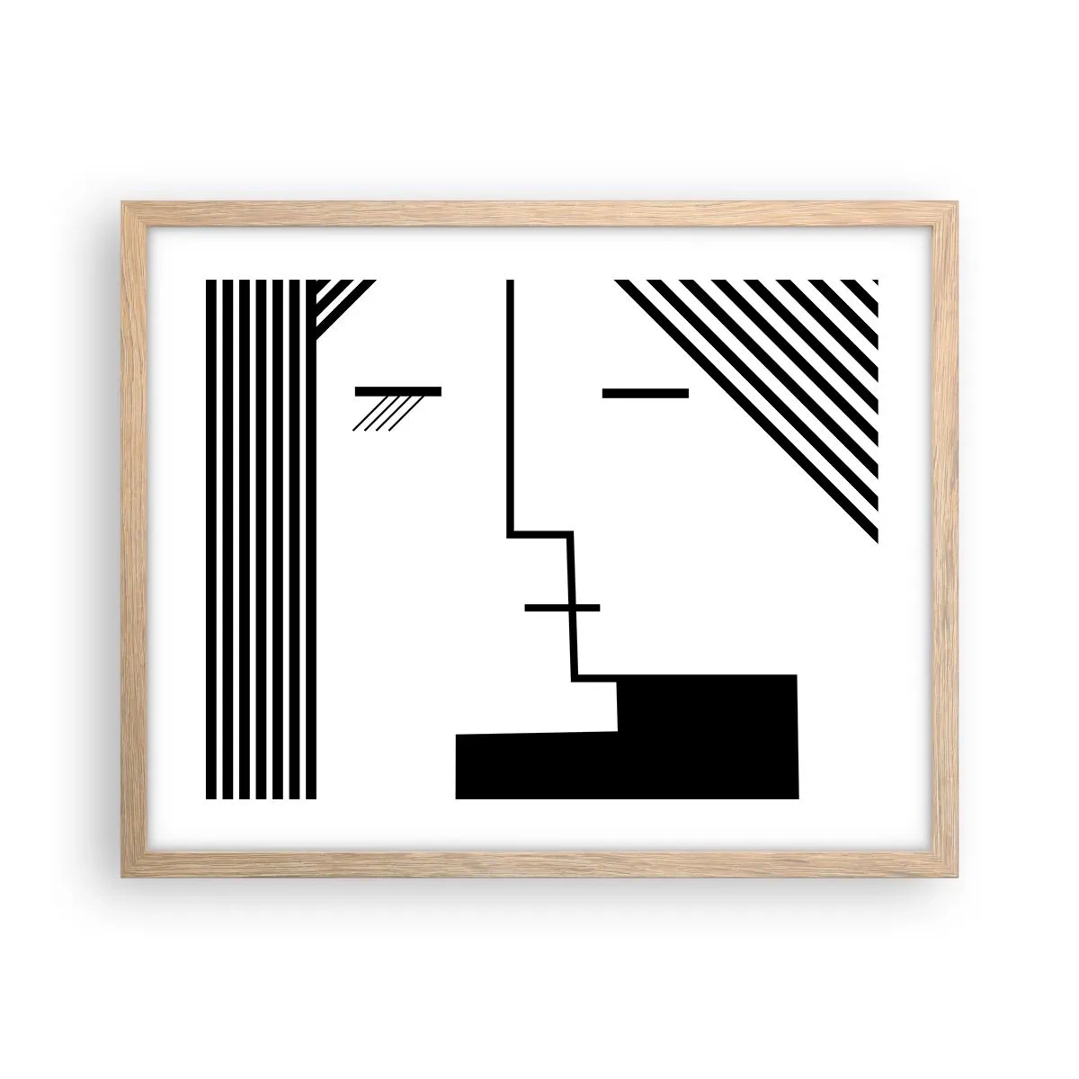 Affiche dans un chêne clair - Poster - Juste un baiser - 50x40 cm