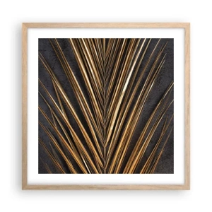Affiche dans un chêne clair - Poster - L'or des tropiques - 50x50 cm