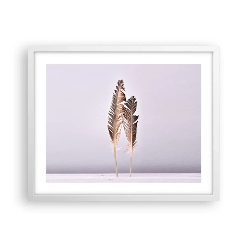 Affiche dans un cadre blanc - Poster - Face au néant - 50x40 cm