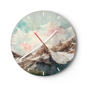 Horloge murale - Pendule murale - Lames de roche - 40x40 cm