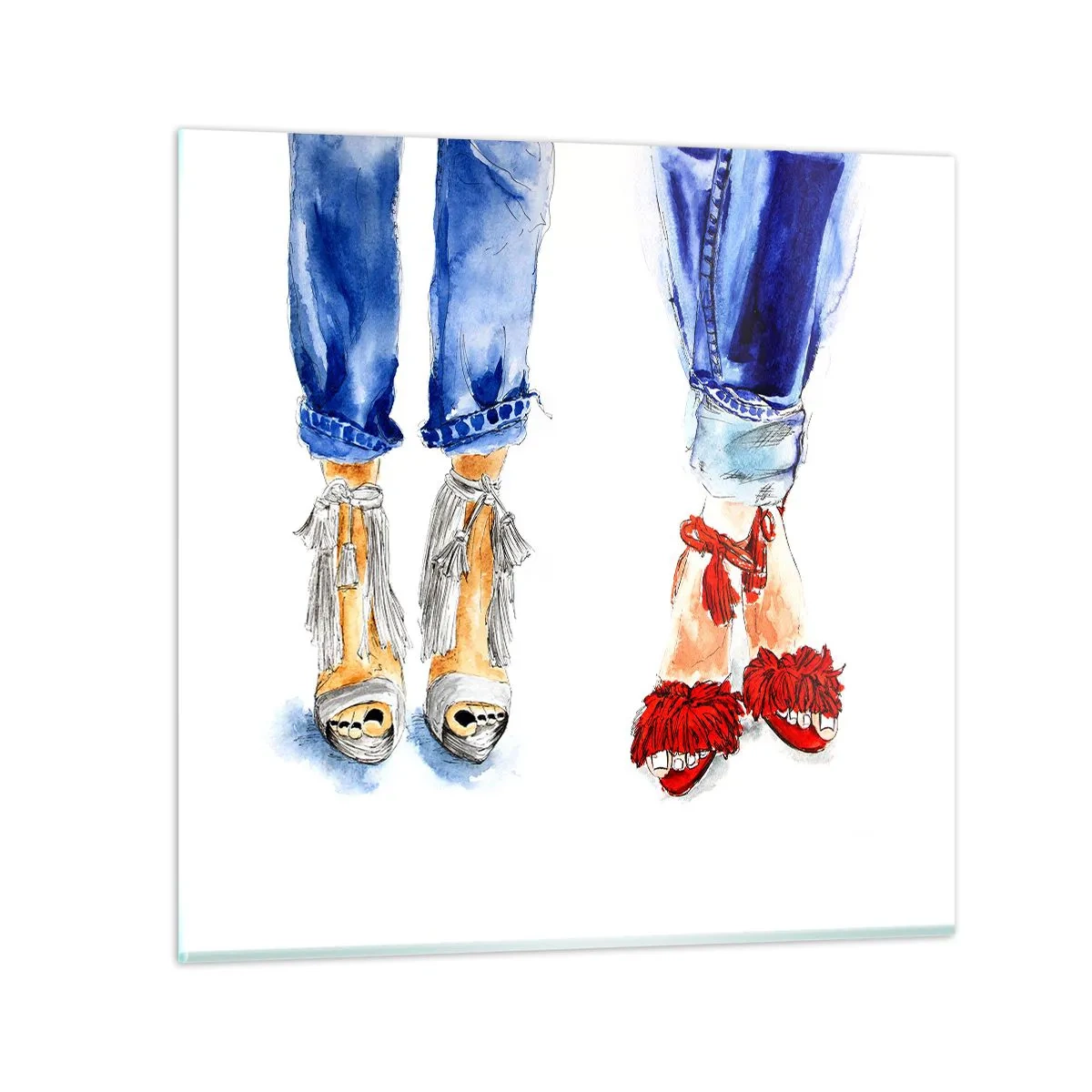 Impression sur verre - Image sur verre - Peut-être irons-nous nous promener? - 40x40 cm