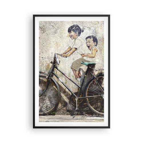 Affiche dans un cadre noir - Poster - Vrai ou faux? - 61x91 cm