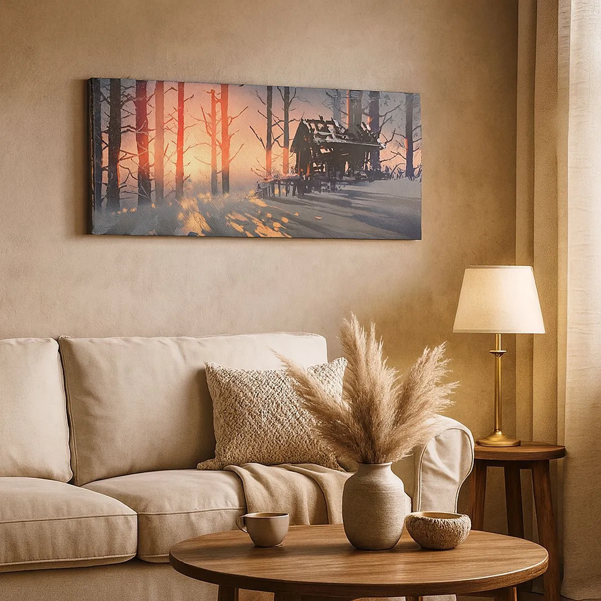 Impression sur toile - Image sur toile - Seul le soleil regarde ici - 100x40 cm