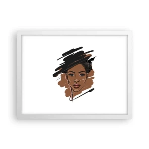 Affiche dans un cadre blanc - Poster - Doux comme le chocolat - 40x30 cm