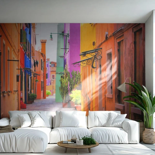 Papier peint sur mesure Premium Sand - Allée arc-en-ciel - Ville, Venise, Architecture