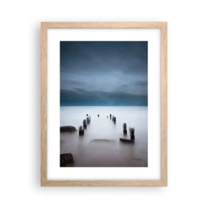 Affiche dans un chêne clair - Poster - Lac pensif - 30x40 cm