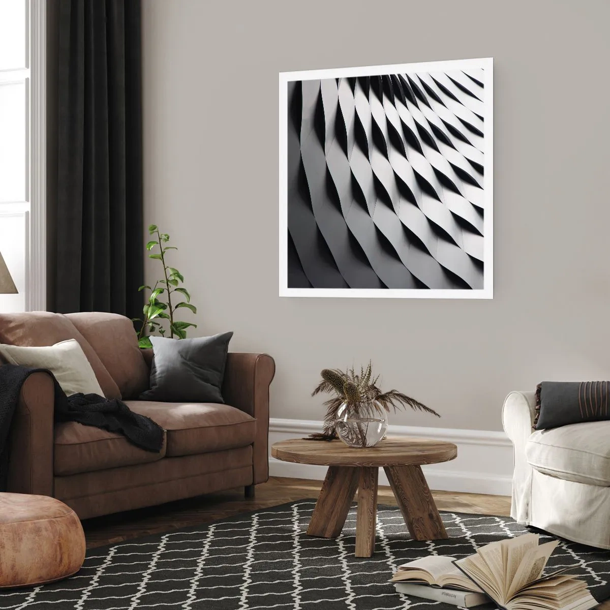 Affiche - Poster - A la surface des vagues - 50x50 cm