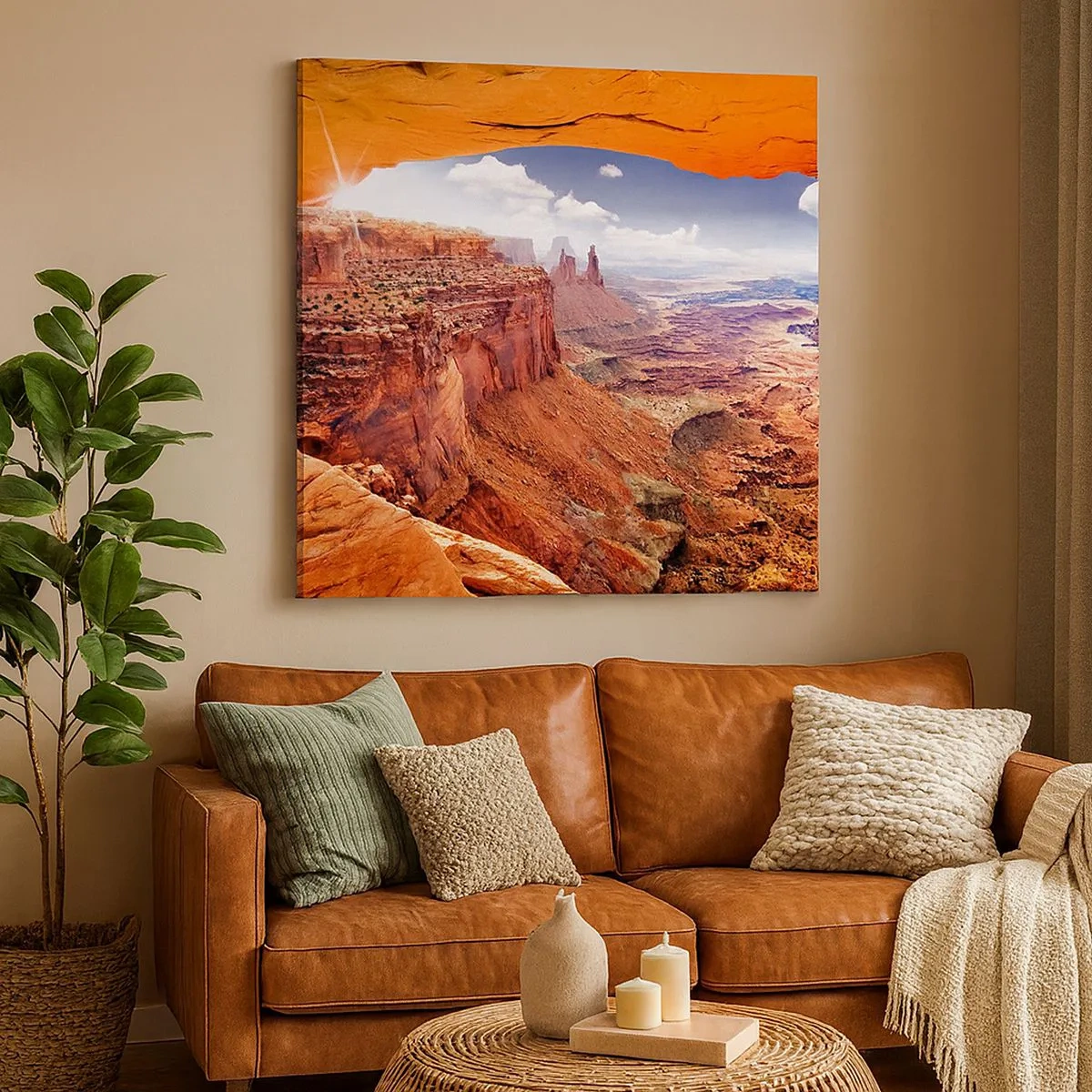 Impression sur toile - Image sur toile - Sculpté par la nature elle-même - 30x30 cm