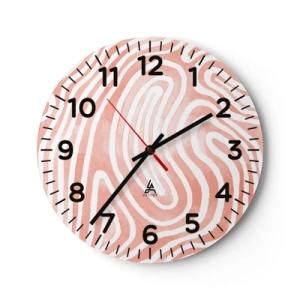 Horloge murale - Pendule murale - Dans le labyrinthe de corail - 30x30 cm