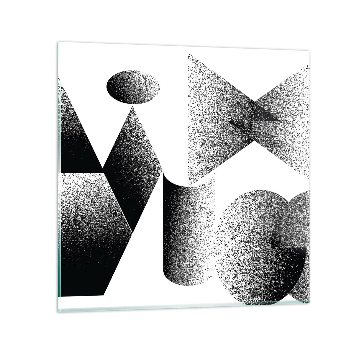 Impression sur verre - Image sur verre - Angles et ovales - 40x40 cm