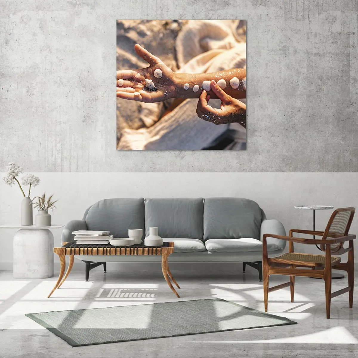 Impression sur verre - Image sur verre - La beauté à portée de main - 30x30 cm