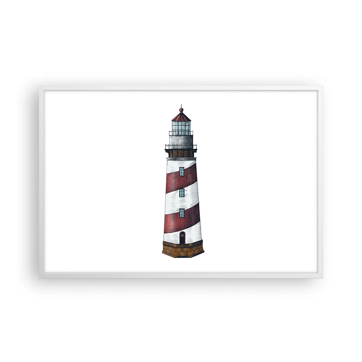 Affiche dans un cadre blanc - Poster - Toujours sur ses gardes - 91x61 cm