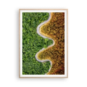 Affiche dans un chêne clair - Poster - Frontieres et differences - 70x100 cm