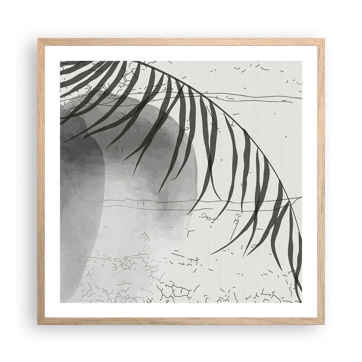 Affiche dans un chêne clair - Poster - L'exotisme subtil de la nature - 60x60 cm