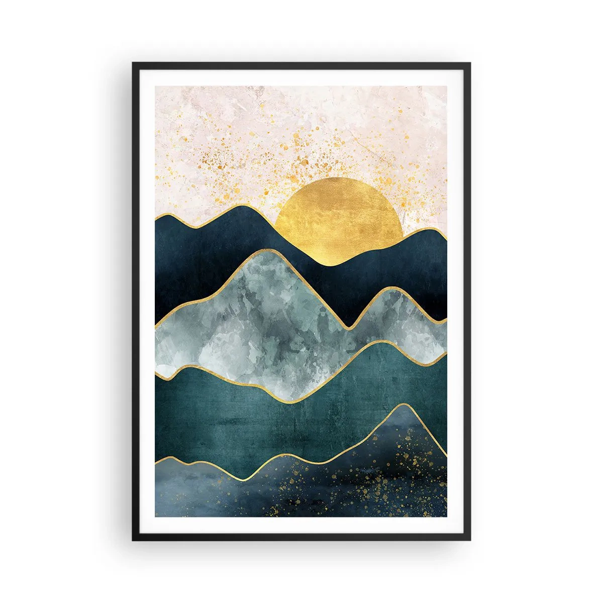 Affiche dans un cadre noir - Poster - Après les sept montagnes - 70x100 cm