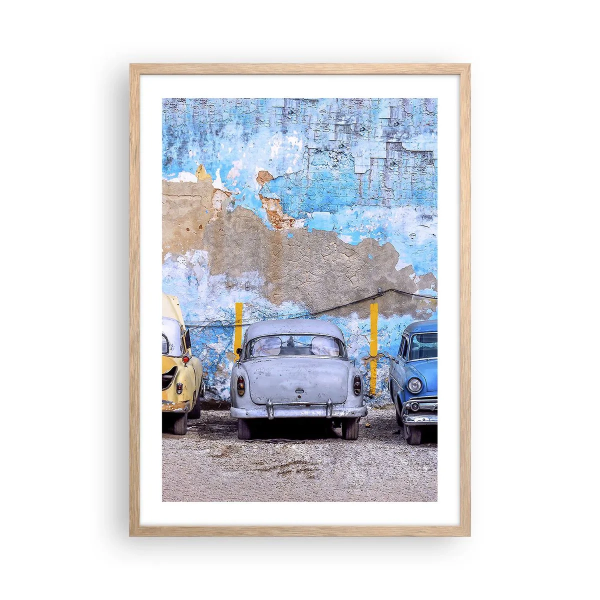 Affiche dans un chêne clair - Poster - Rencontre de vétérans - 50x70 cm