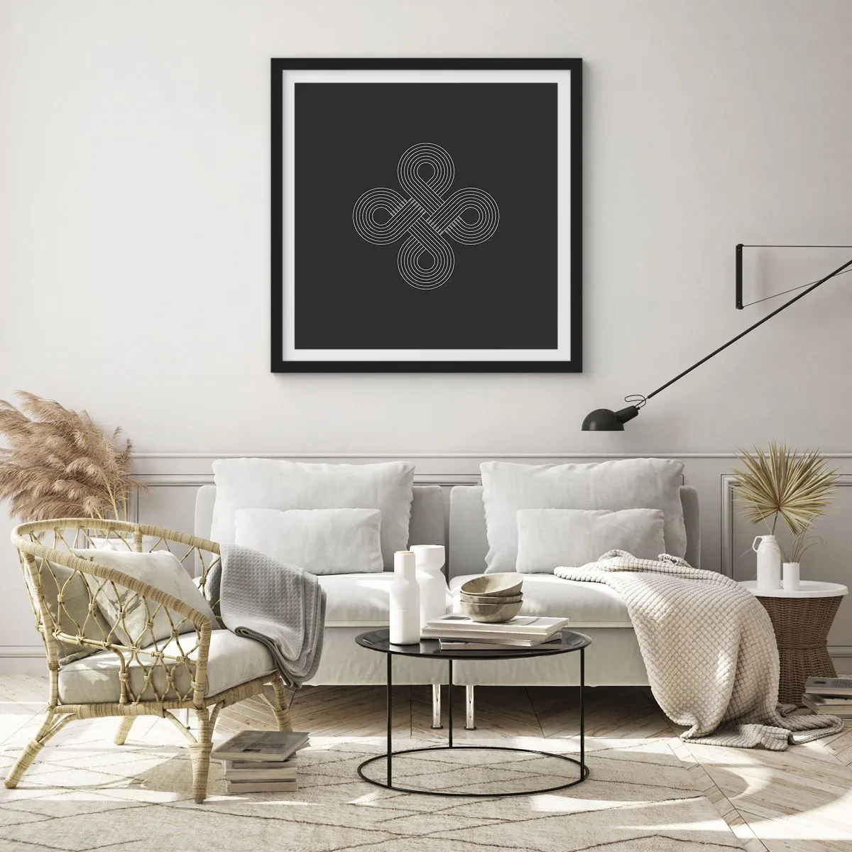 Affiche dans un cadre noir - Poster - Dans l'âme celtique - 40x40 cm