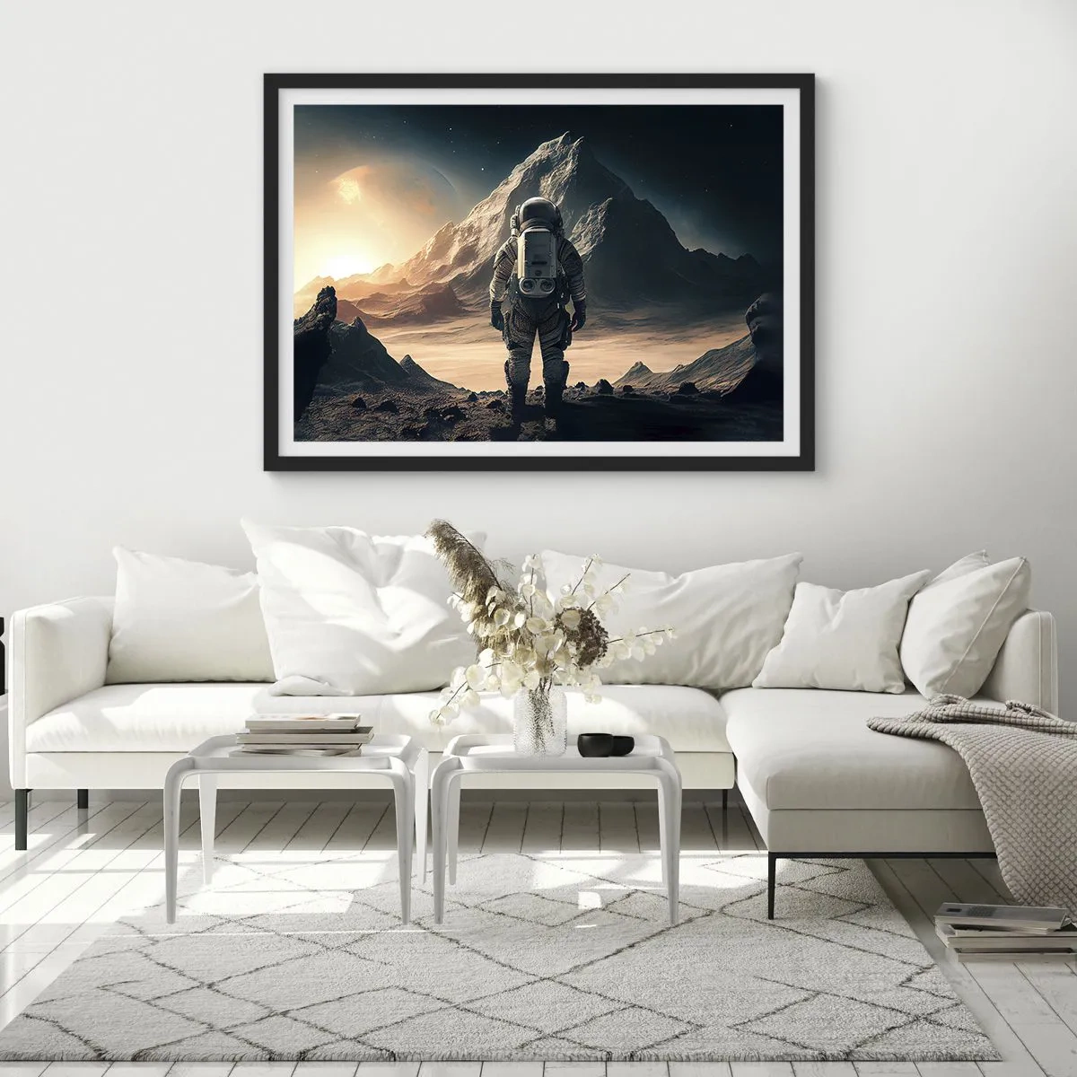 Affiche dans un cadre noir - Poster - Nouveau défi - 91x61 cm