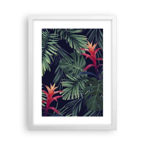 Affiche dans un cadre blanc - Poster - immergé dans la nature - 30x40 cm