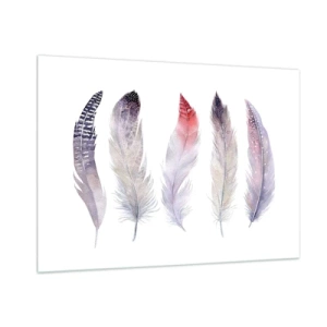 Impression sur verre - Image sur verre - Délicat comme un brouillard multicolore - 100x70cm - Délicat comme un brouillard multicolore - Décoration murale moderne pour le salon et la chambre ARTTOR