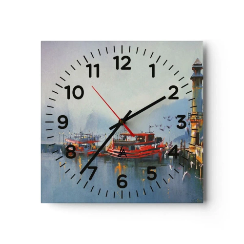 Horloge murale - Pendule murale - Na końcu świata - 40x40 cm
