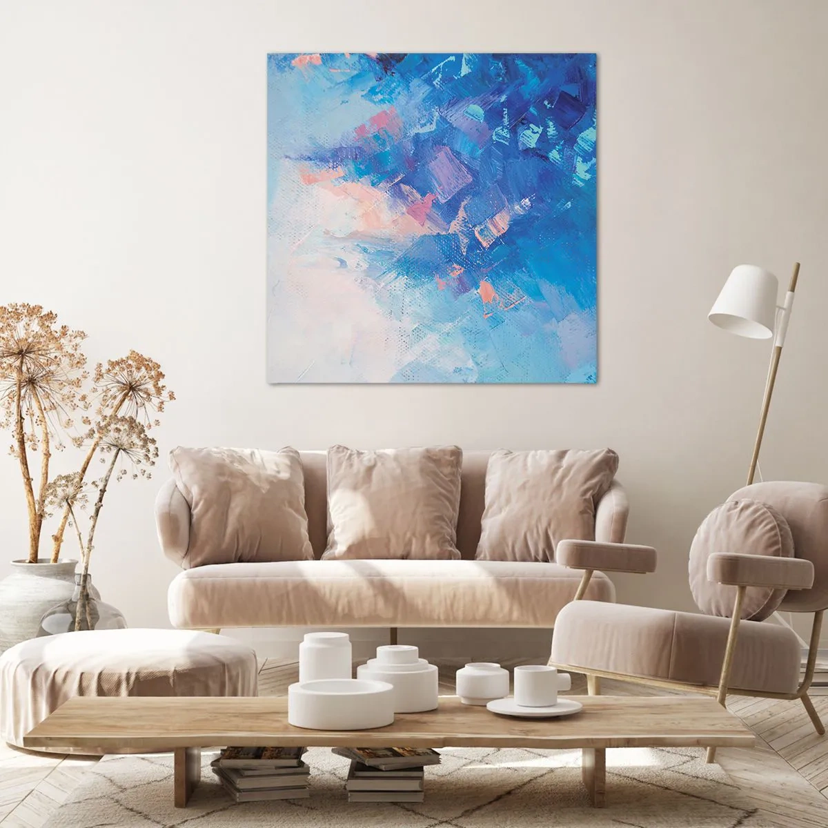 Impression sur toile - Image sur toile - Abstraction hivernale - 70x70 cm