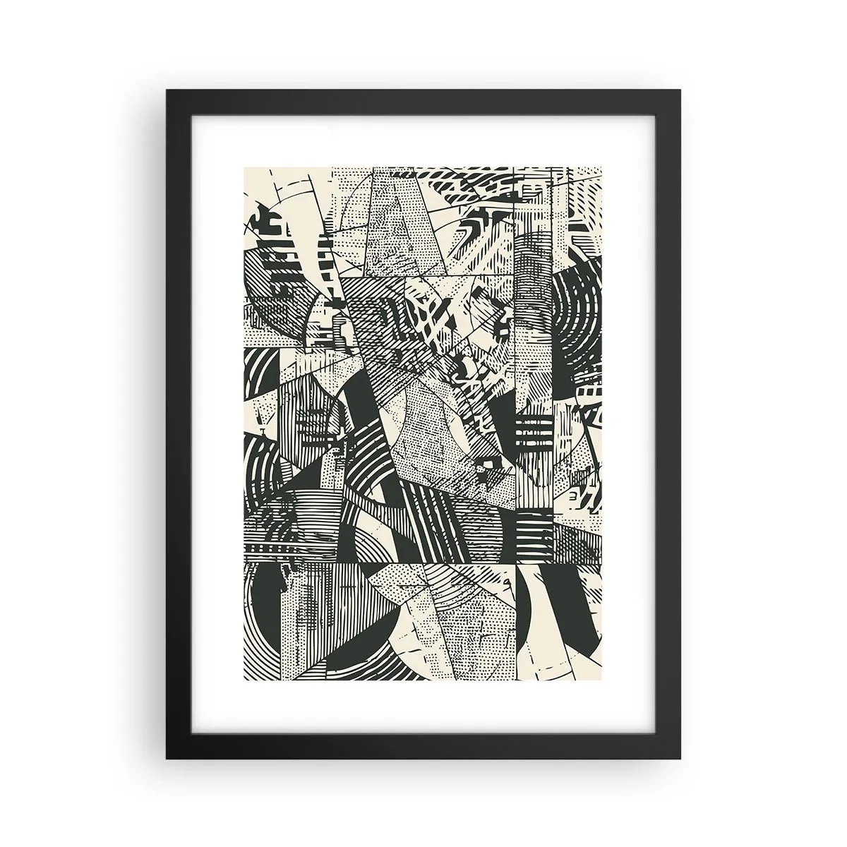 Affiche dans un cadre noir - Poster - Dynamique du modernisme - 30x40 cm