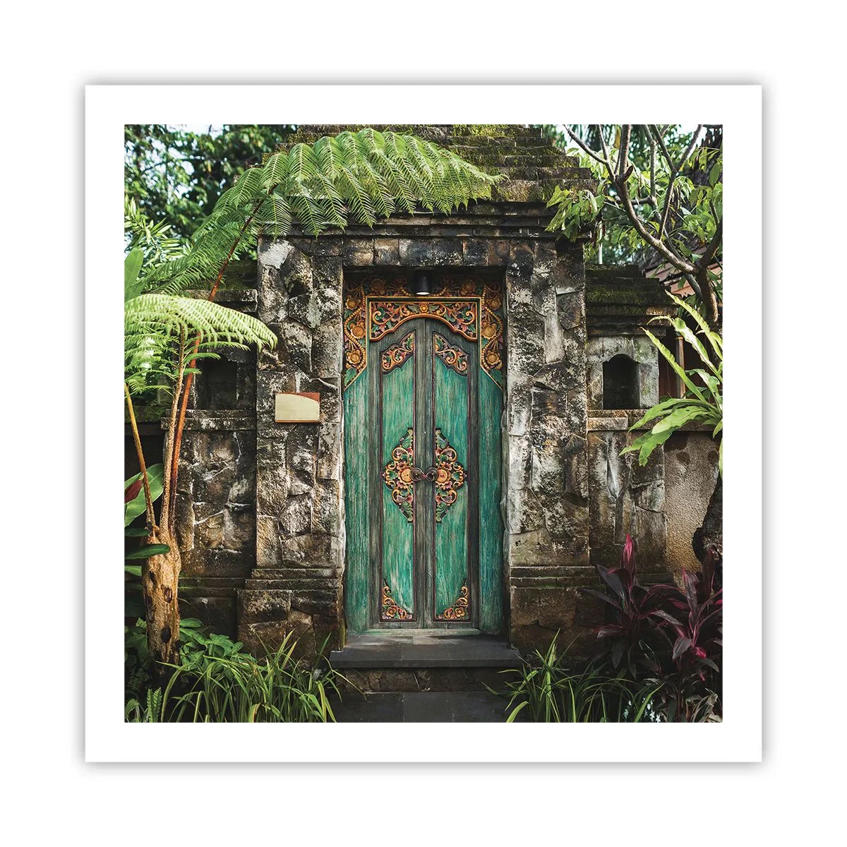 Affiche - Poster - Porte vers un monde exotique - 60x60 cm