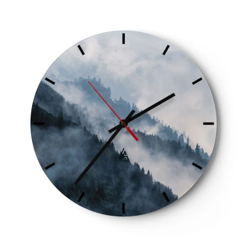 Horloge murale - Pendule murale - Mysticisme des montagnes - 40x40 cm