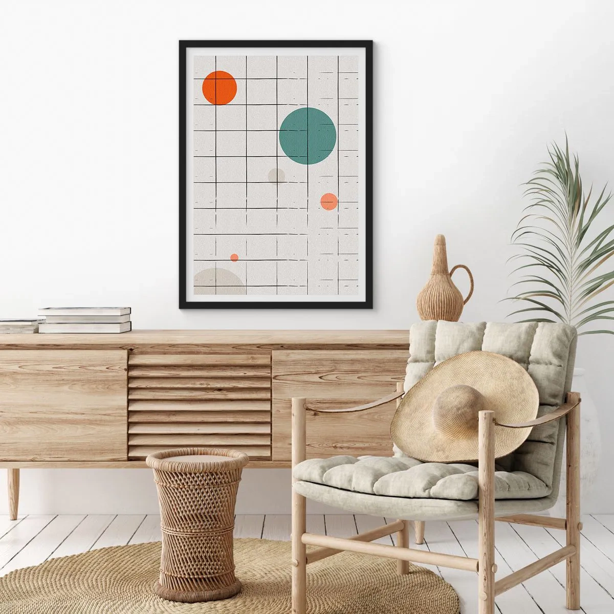 Affiche dans un cadre noir - Poster - Piégé. Nous ou eux ? - 40x50 cm