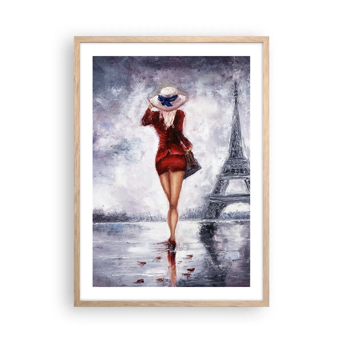 Affiche dans un chêne clair - Poster - Symbole parisien - 50x70 cm