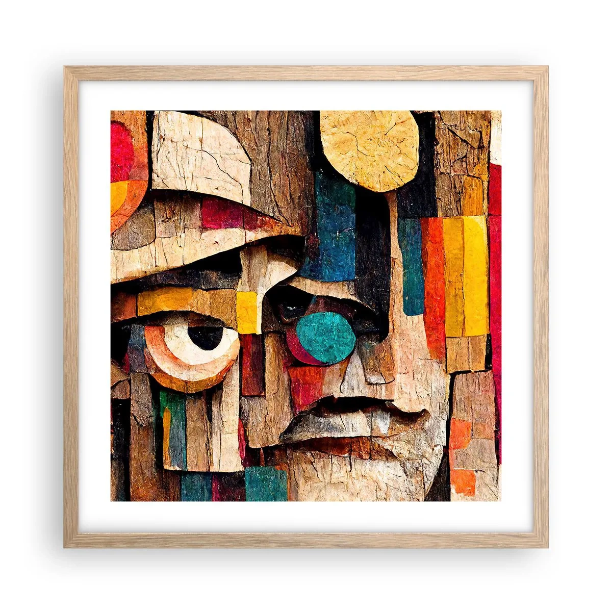 Affiche dans un chêne clair - Poster - Je te vois… - 50x50 cm