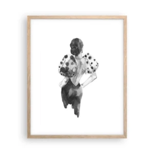 Affiche dans un chêne clair - Poster - Elle est passée juste à côté - 40x50 cm