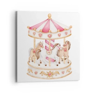 Impression sur toile - Image sur toile - Le doux monde de l'enfance - 70x70 cm