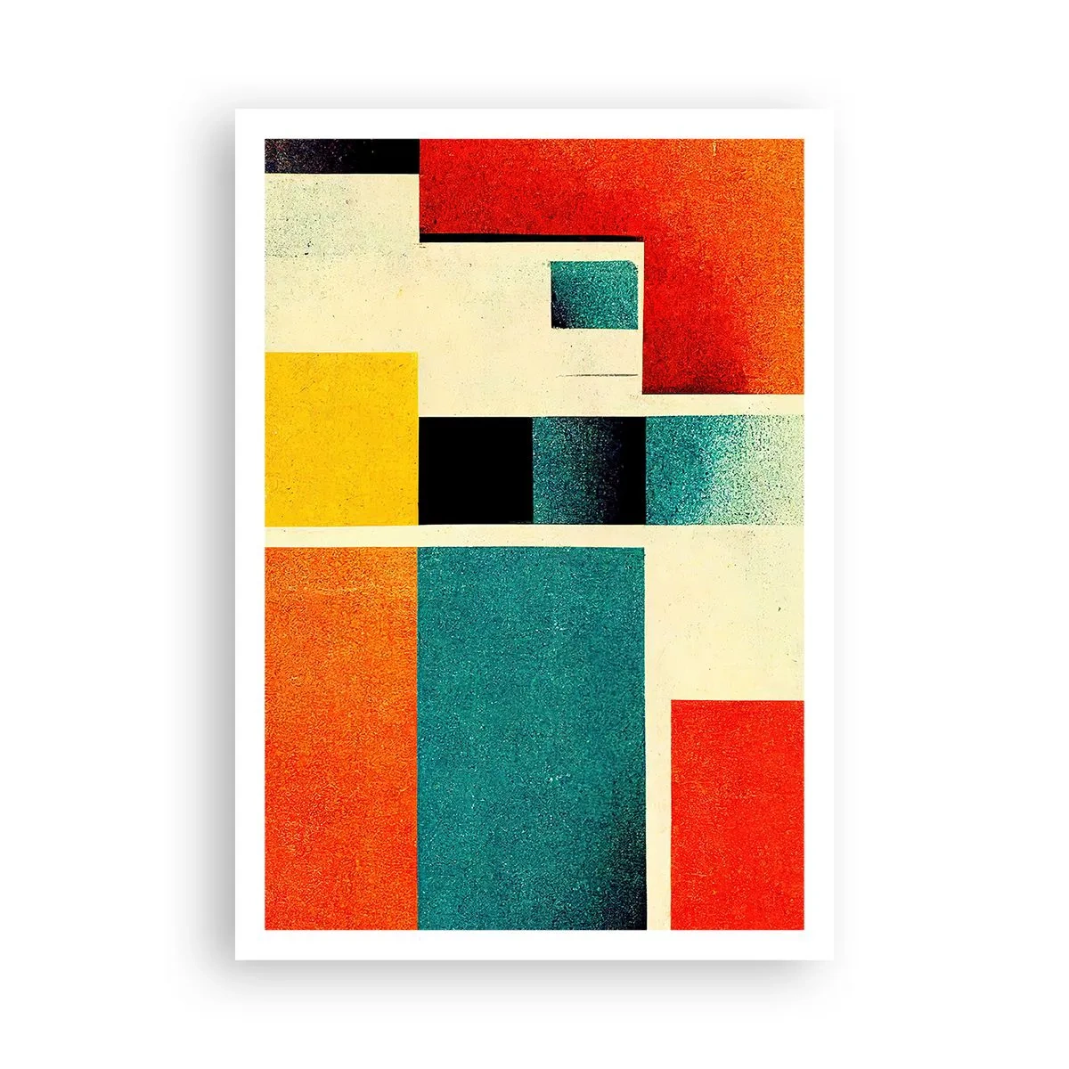 Affiche - Poster - Abstraction géométrique – bonne énergie - 70x100 cm