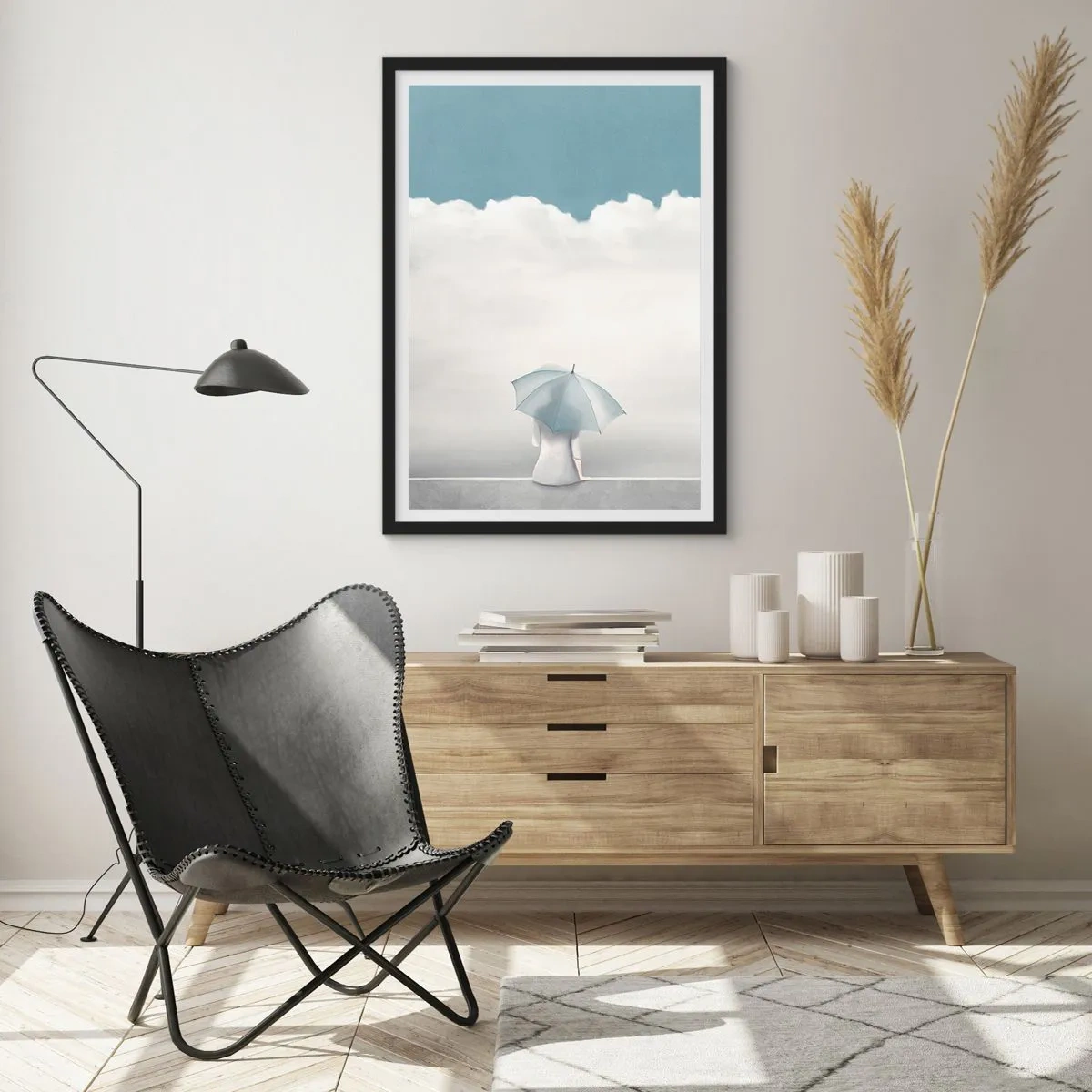 Affiche dans un cadre noir - Poster - Aux confins de la réalité et des rêves - 70x100 cm