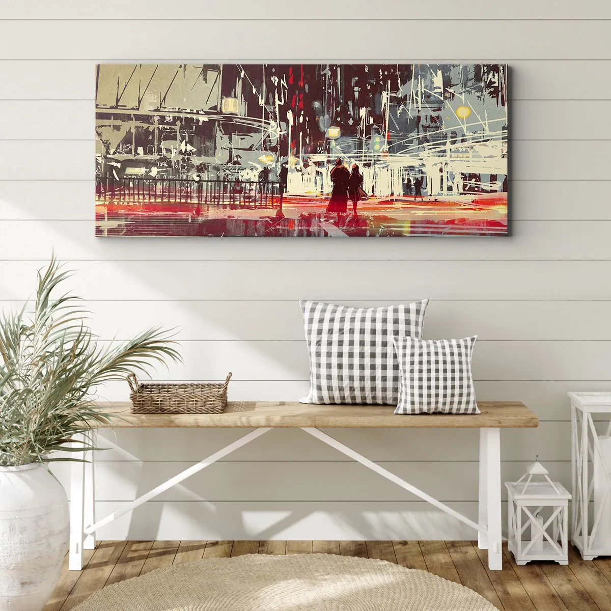 Impression sur toile - Image sur toile - Une grande traversée de ville - 100x40 cm