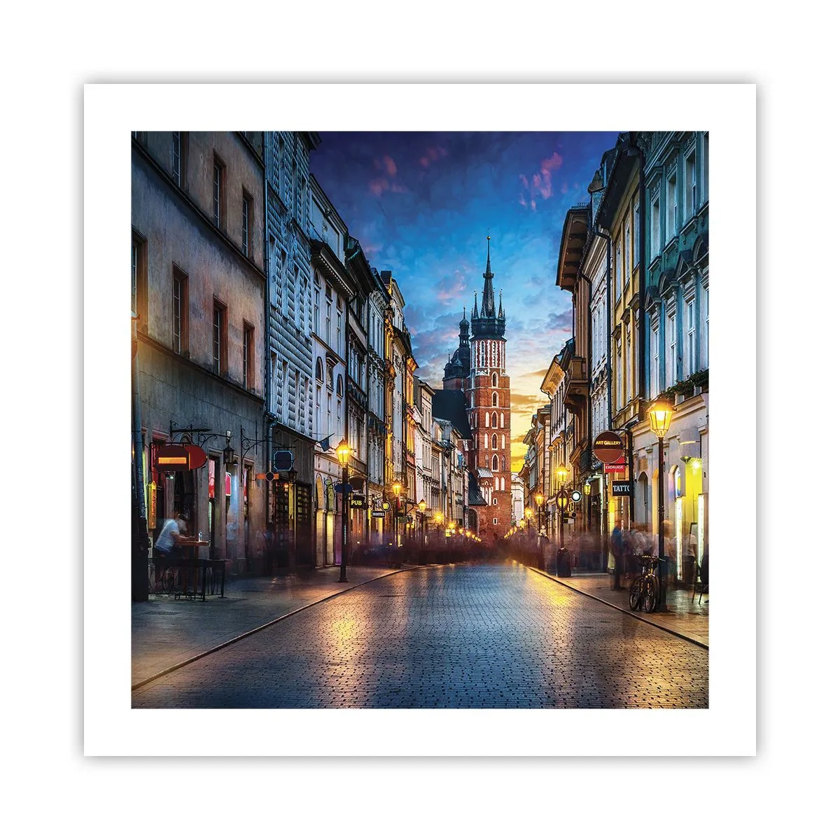 Affiche - Poster - La magie de Cracovie - 50x50 cm