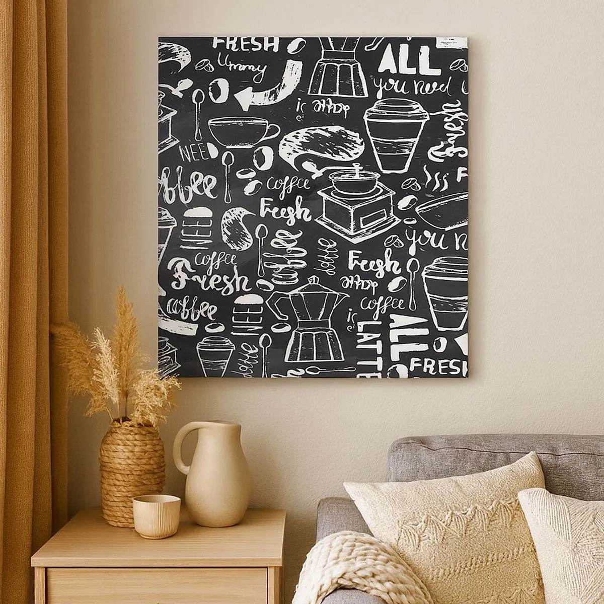 Impression sur toile - Image sur toile - Tout ce dont tu as besoin c'est… - 30x30 cm