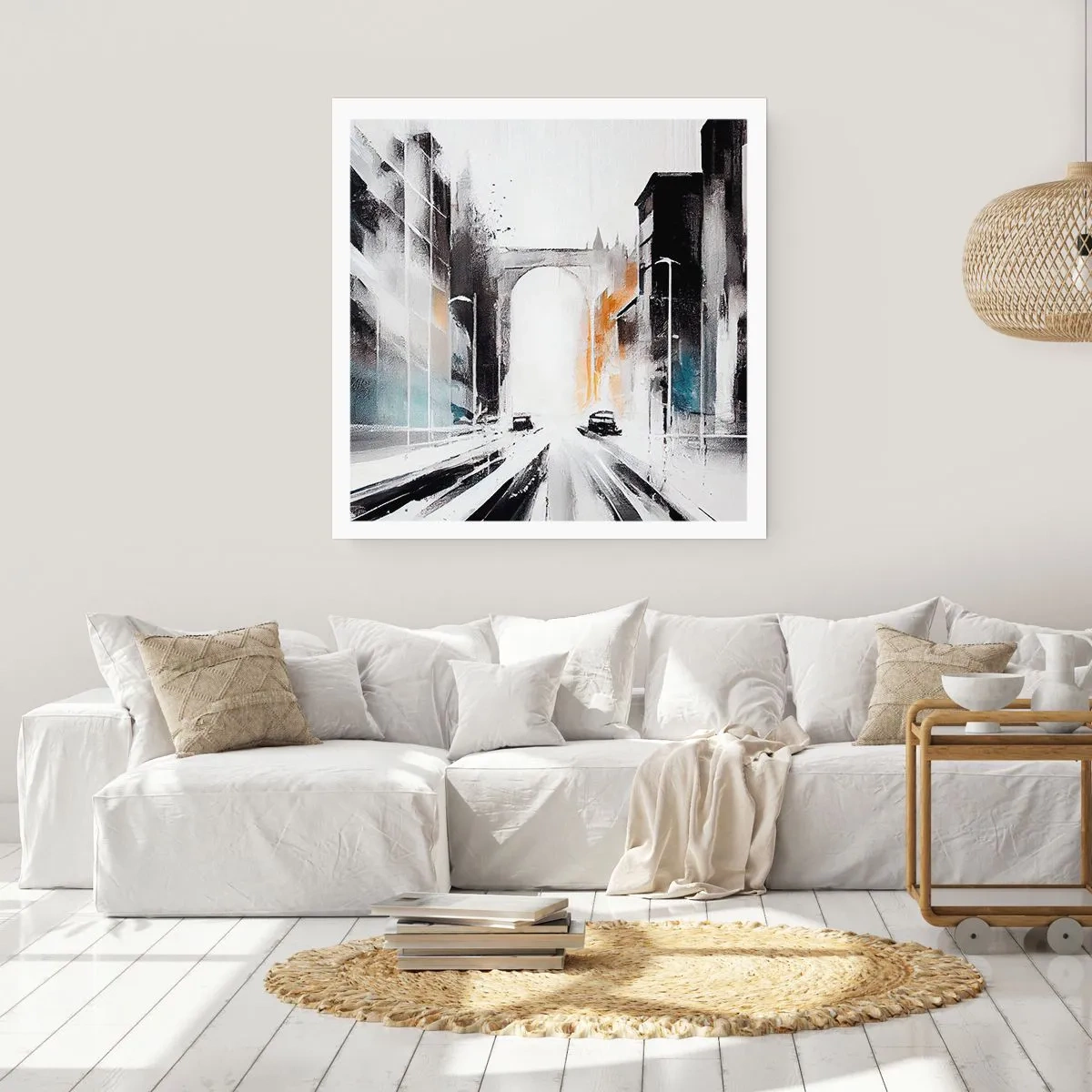 Affiche - Poster - Étude de ville : architecture et mouvement - 40x40 cm