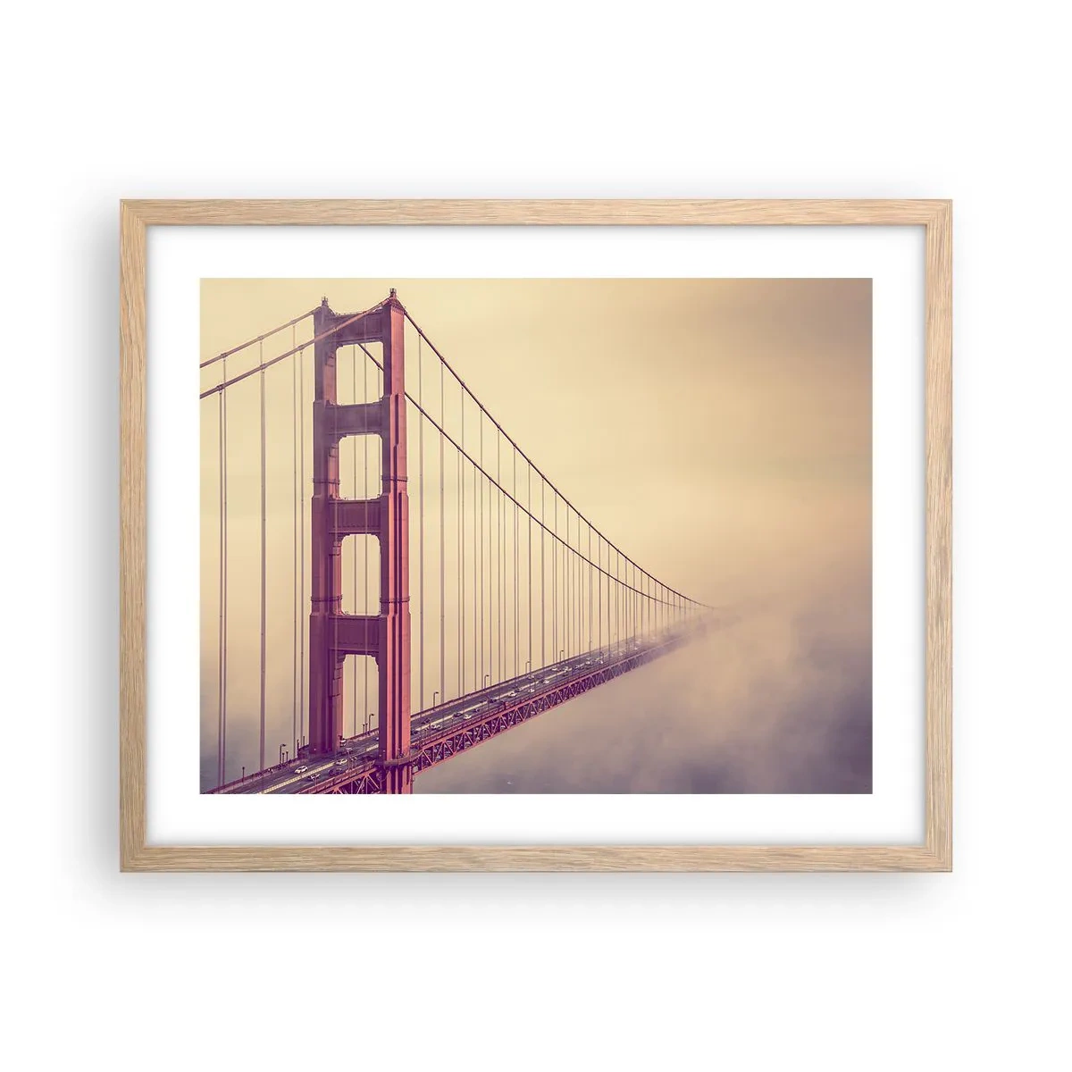 Affiche dans un chêne clair - Poster - Entre ciel et terre - 50x40 cm