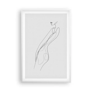 Affiche dans un cadre blanc - Poster - Juste une promesse - 61x91 cm