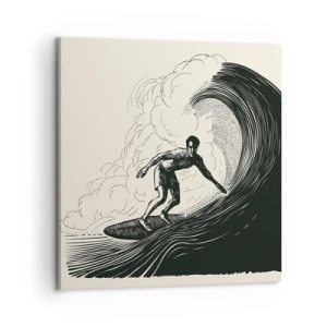 Impression sur toile - Image sur toile - Le roi de la vague - 60x60 cm