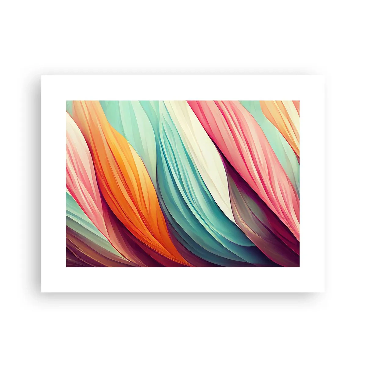 Affiche - Poster - Tissage arc-en-ciel - 40x30 cm