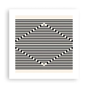 Affiche - Poster - Illusion géométrique - 40x40 cm