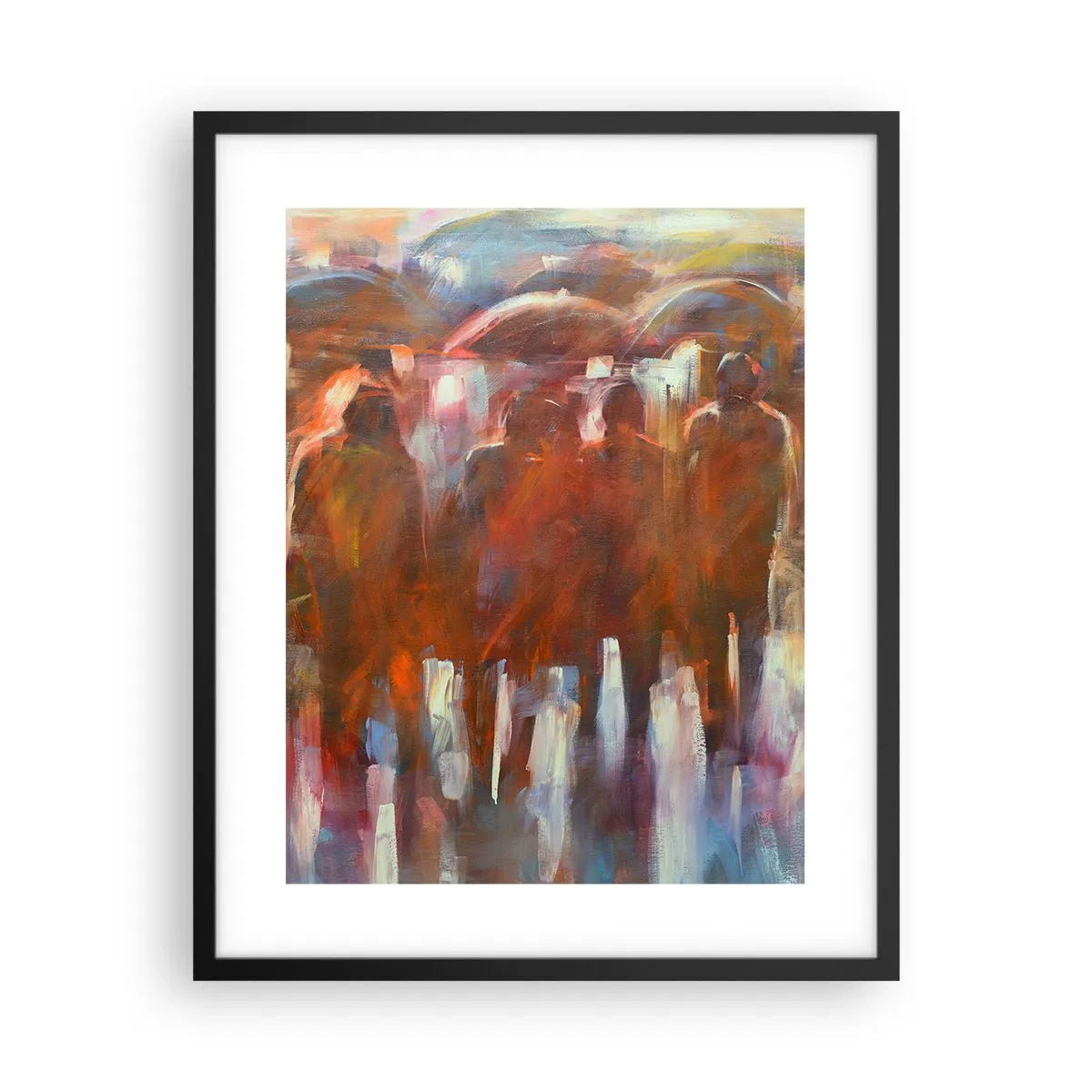 Affiche dans un cadre noir - Poster - Identiques sous la pluie et dans le brouillard - 40x50 cm
