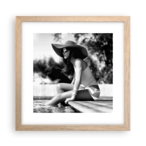 Affiche dans un chêne clair - Poster - Rêve d'été - 30x30 cm