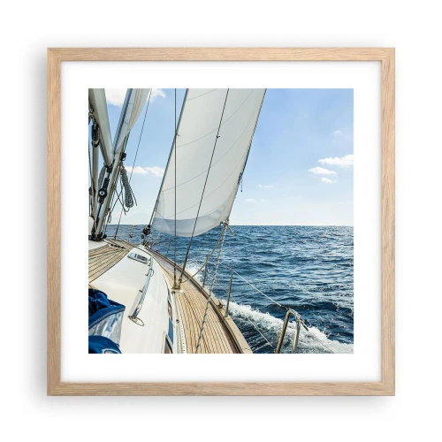 Affiche dans un chêne clair - Poster - Ohé, l'aventure - 40x40 cm